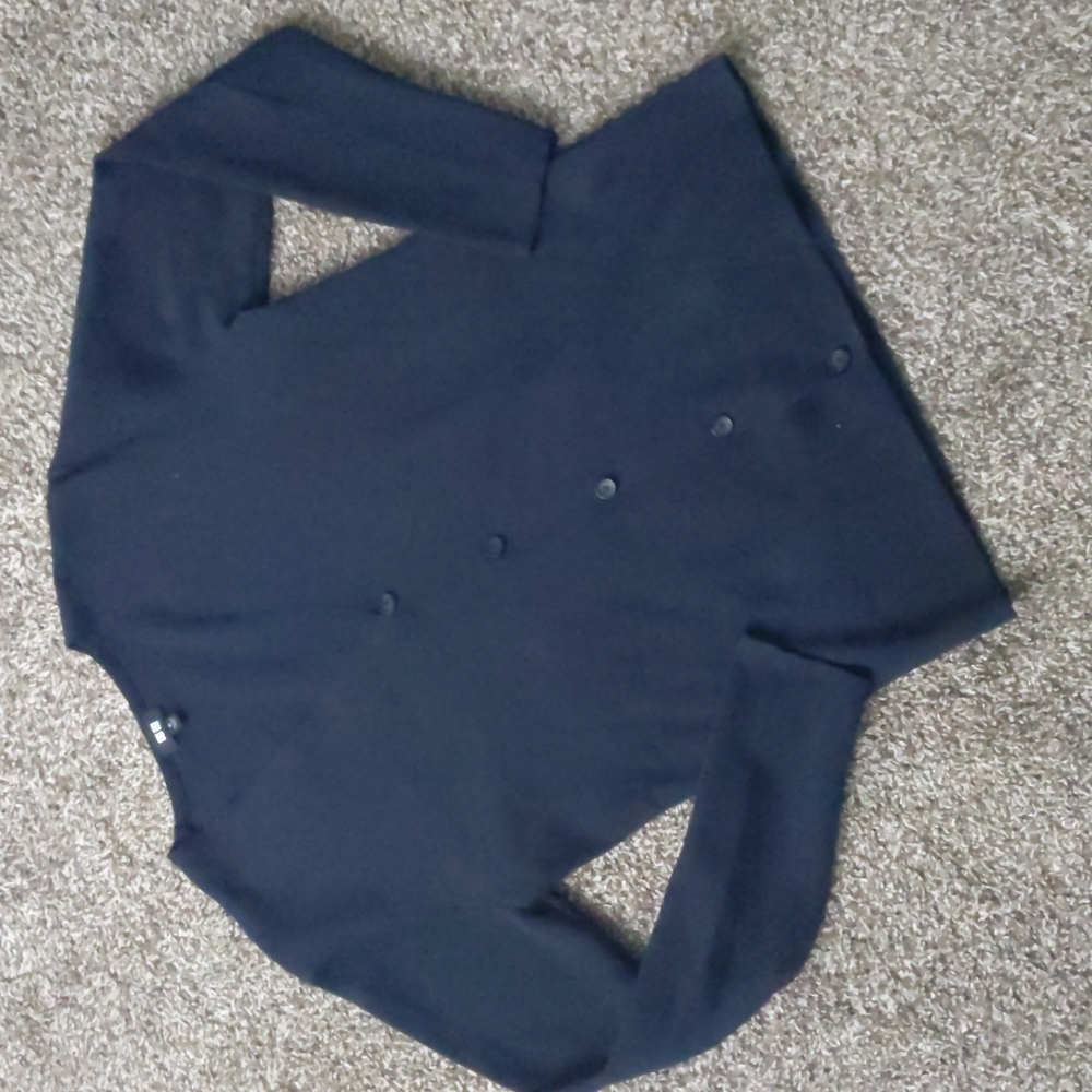 NWOT! Uniqlo Thick Knit Academia Wool Blend Navy V-Neck Cardigan, Size M
